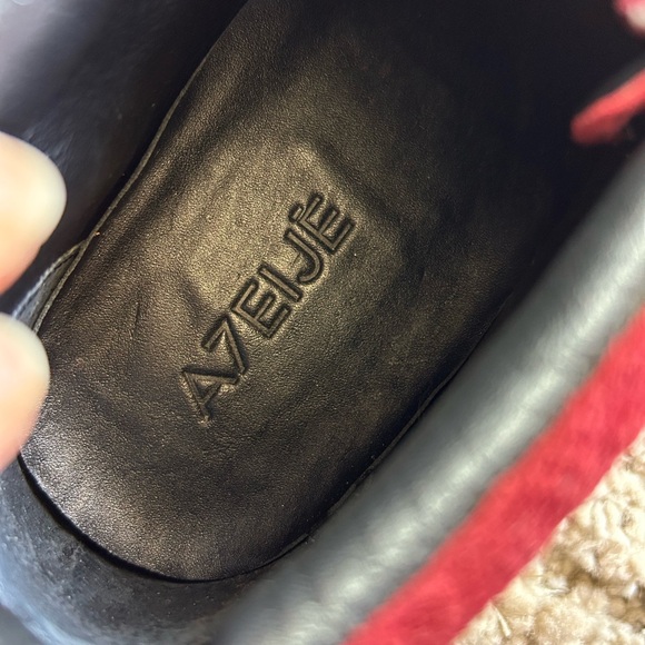 A7EIJE  71 Women's Eden Suede Platform Sneakers Maroon  Size 8 - Picture 9 of 10